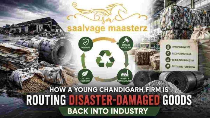 Saalvage Maasterz, Chandigarh salvage firm, disaster-damaged goods, circular economy India, salvage management